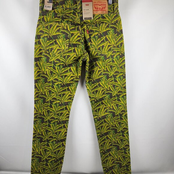 Levis 511 Jeans Men 30x32 Multicolor Tropical Slim Fit Pants Stretch NWT - Picture 6 of 10